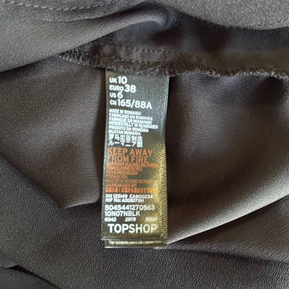 Topshop Nordstrom women’s keyhole tie front mini dress size 6 black party event - Picture 7 of 10